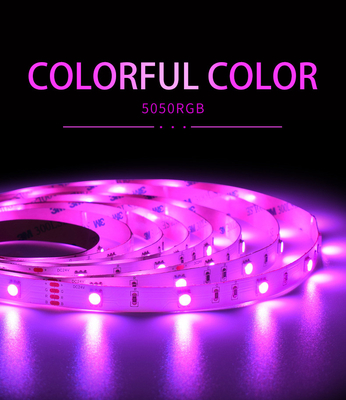 Tam Renkli 5050 SMD RGB LED Şerit Esnek Ev Dekorasyonu Neon Atmosfer Işığı