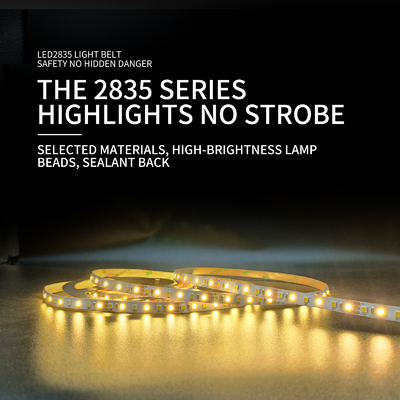 12V 120 Lamba SMD 2835 LED Şerit Ultra Dar Plaka Genişliği 5mm Sıcak Beyaz / Soğuk Beyaz Işık