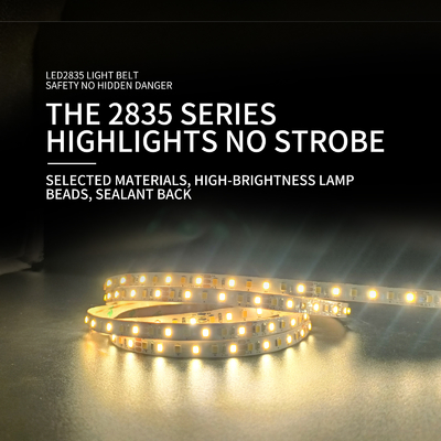 Alçak Gerilim SMD LED Esnek Şeritler 2835 12V Kendinden Yapışkanlı Yüksek Parlaklık