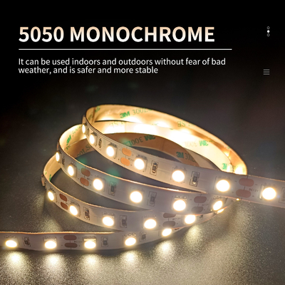 UL SMD LED Esnek Şeritler 5050 Vurgu Tek Renkli 50000H Uzun Ömür