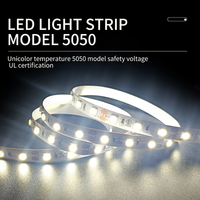 Monokrom SMD LED Esnek Şeritler 5050 Su Lambası 21 - 23LM/LED