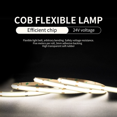 COB Ters DC12V 24V Esnek LED Yumuşak Işık Şeridi Kendinden Yapışkanlı