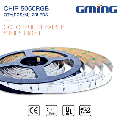 Kesilebilir SMD 5050 Rgb Esnek Led Şerit, Dış Mekan Led Şerit ışığı IP20 / 65/67/68