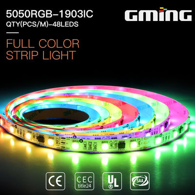 UCS1903-8 48leds / m 530nm 9.6W RGB SMD5050 LED Şerit Işığı