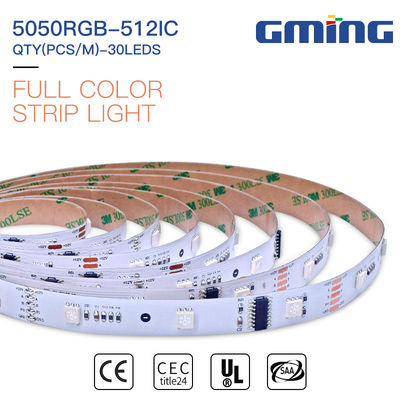 2Oz PCB 10MM Genişlik 6W 630nm 5050 LED Şerit Işığı 12 / 24VDC